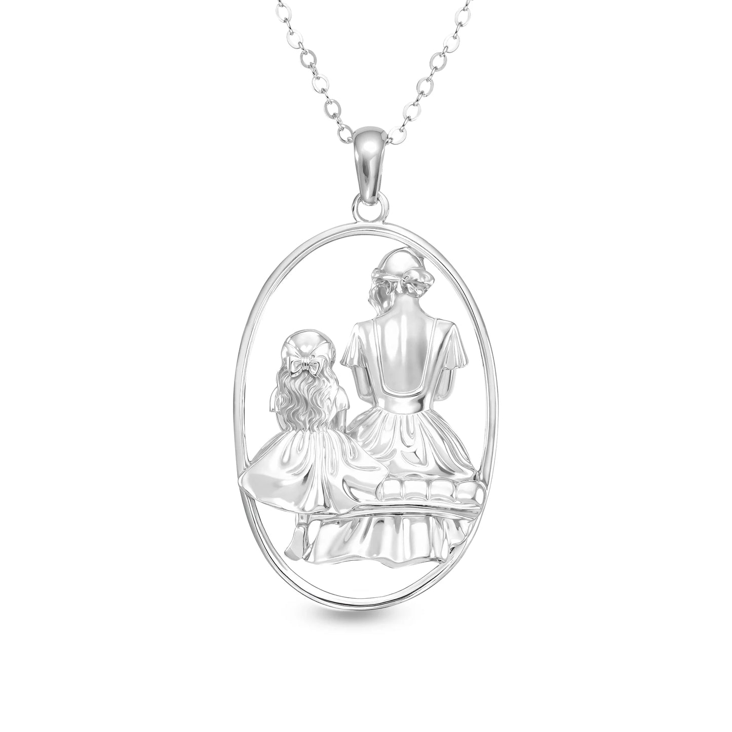 Soulyshine Mom and Princess Moment Silver Necklace