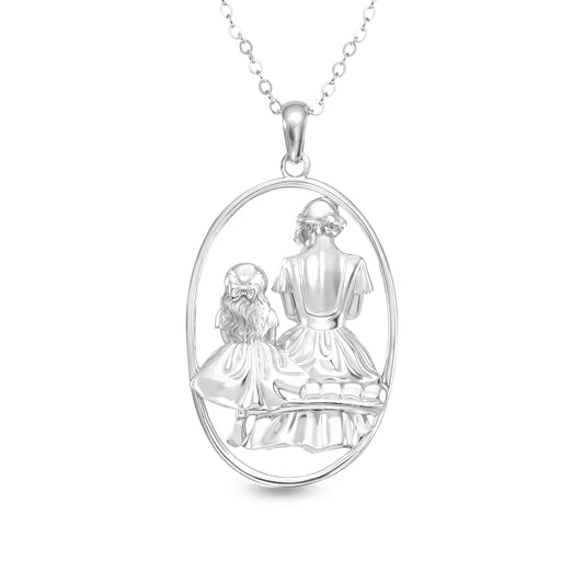 Soulyshine Mom and Princess Moment Silver Necklace