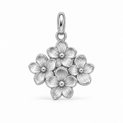 Blooming Memories — Petite Botanical Flower Charm and Polyester Cord Bracelet Set