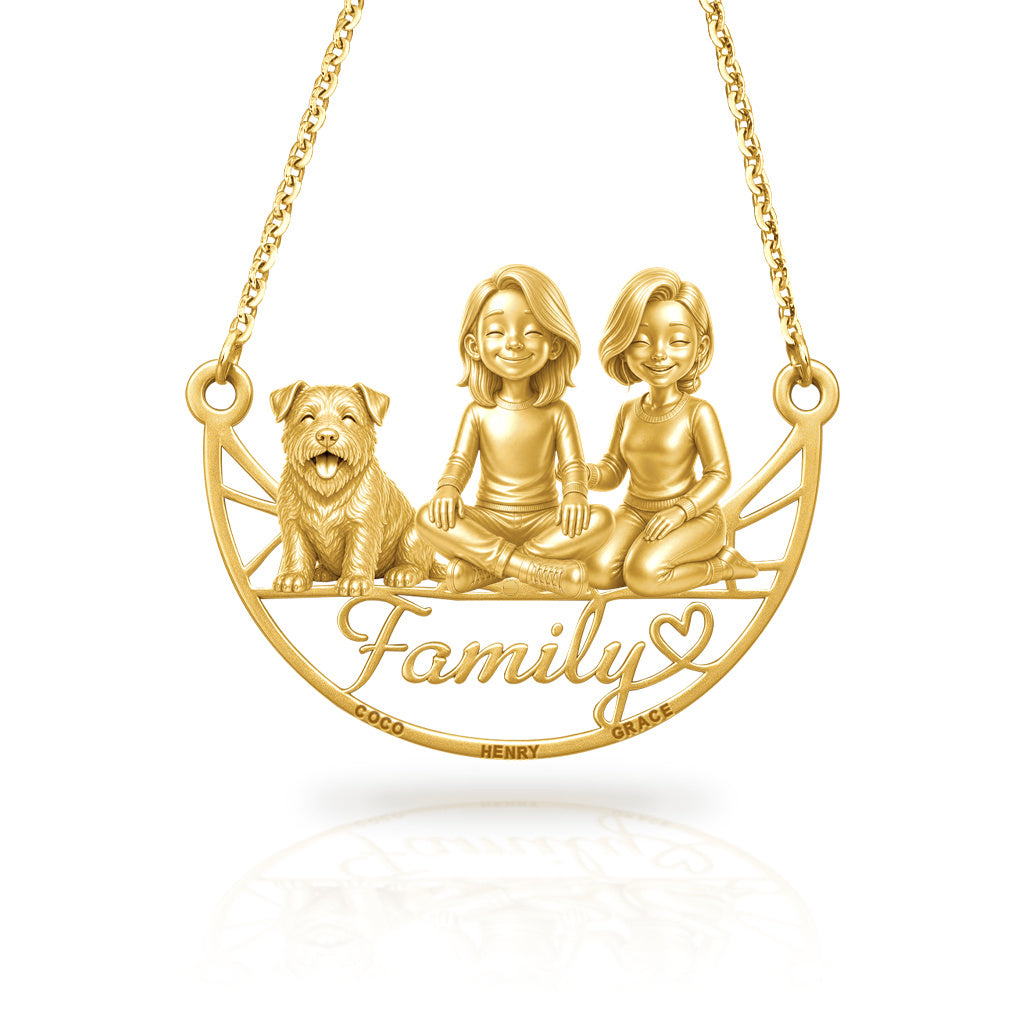 Soulyshine Glen of Imaal Terrier family and dog handcrafted necklace
