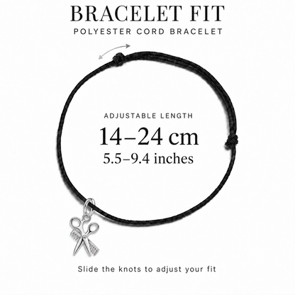 Shears & Comb Charm and Polyester Cord Bracelet Set | bracelet-fit | a517cce74f8ff82e