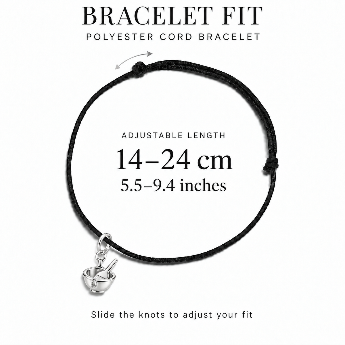 Color Bowl & Tint Brush Charm and Polyester Cord Bracelet Set | bracelet-fit | a7db05364b5dcad9