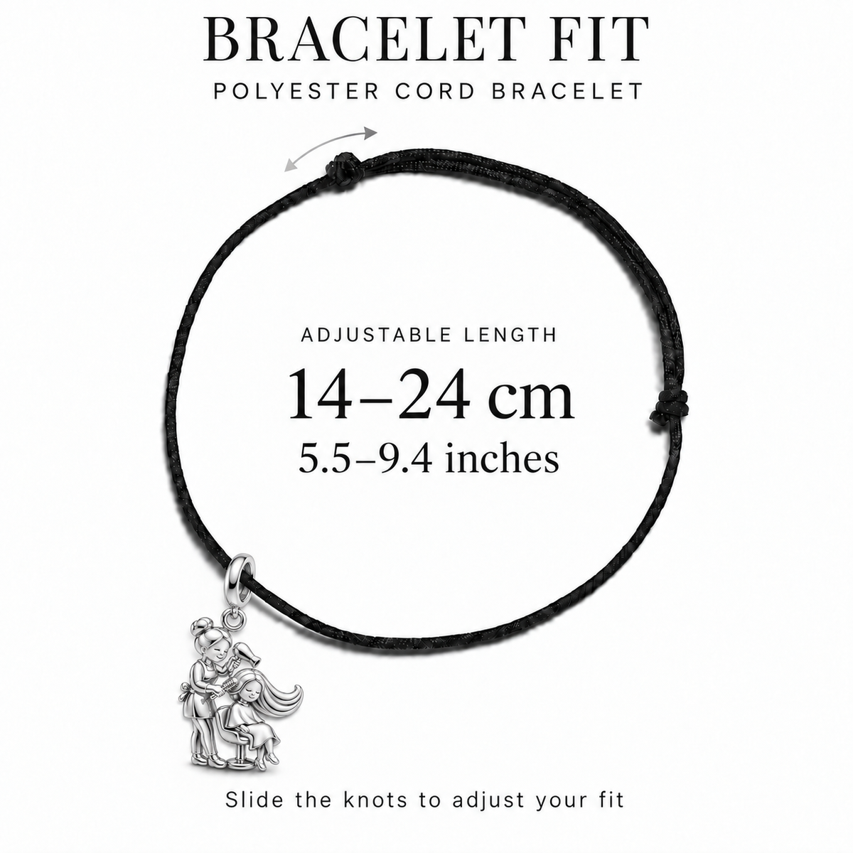 Blowout Transformation Charm and Polyester Cord Bracelet Set | bracelet-fit | 338a79c043b82421