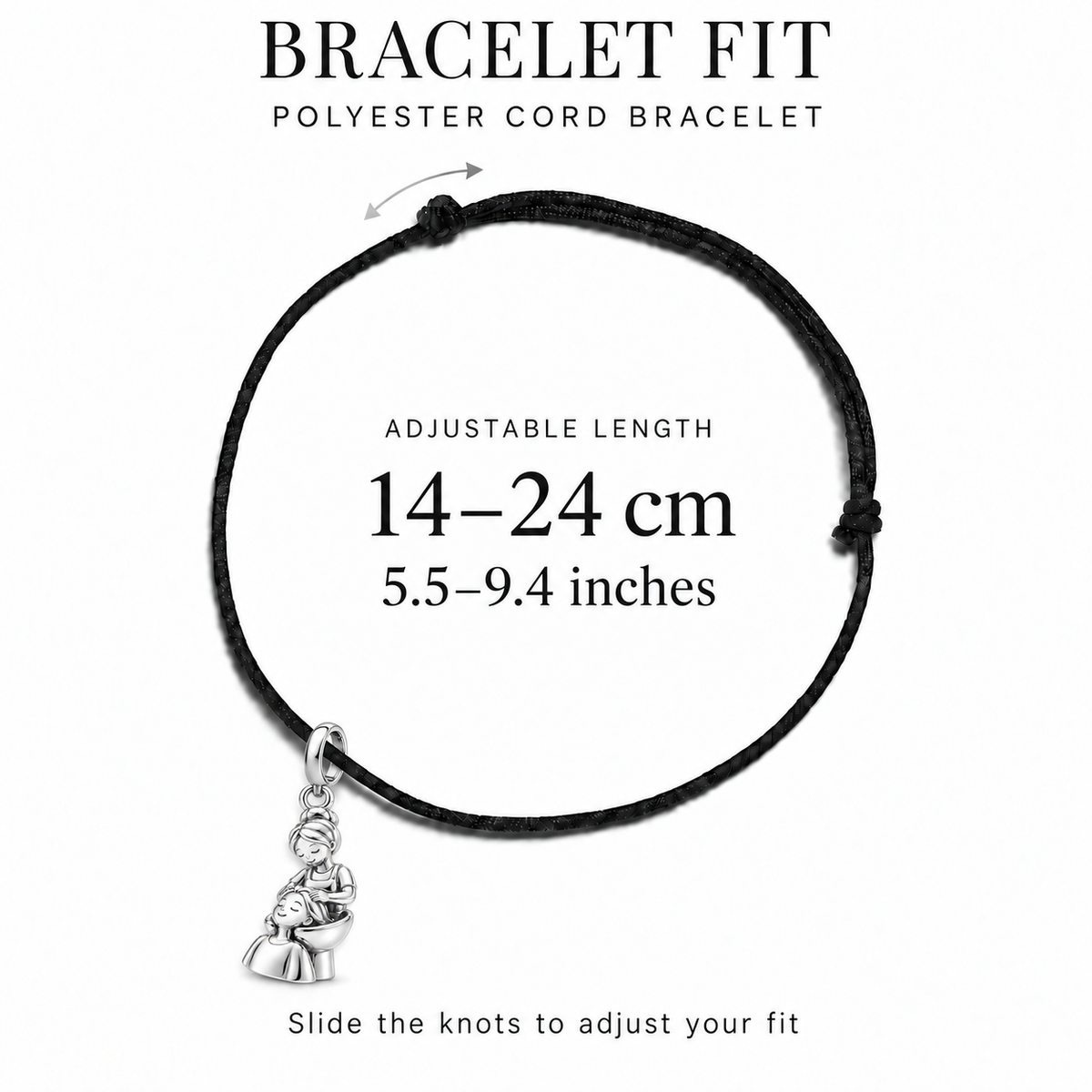 Salon Care & Trust Charm and Polyester Cord Bracelet Set | bracelet-fit | ab68f23a8461f22b