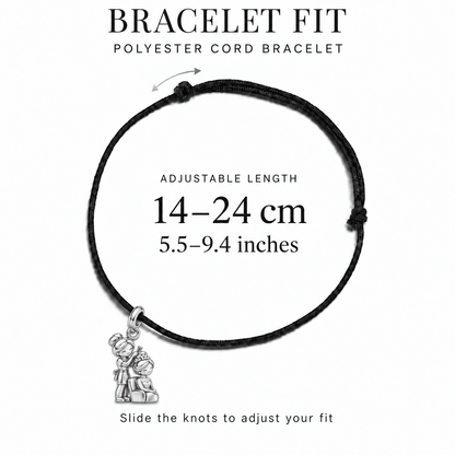 Bridal Updo Charm and Polyester Cord Bracelet Set | bracelet-fit | c9f060cbc9e379ec
