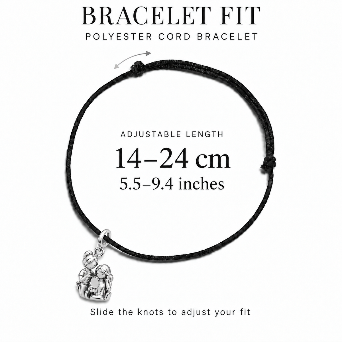 Client Consultation Charm and Polyester Cord Bracelet Set | bracelet-fit | 1cfb485e63725b59