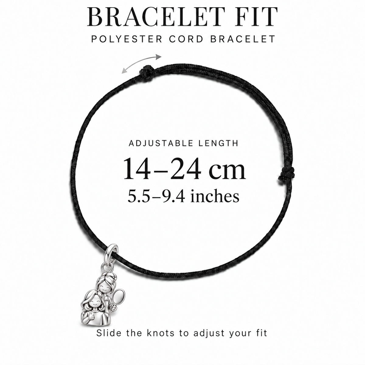Mirror Reveal Charm and Polyester Cord Bracelet Set | bracelet-fit | 68da82ba73a68aee