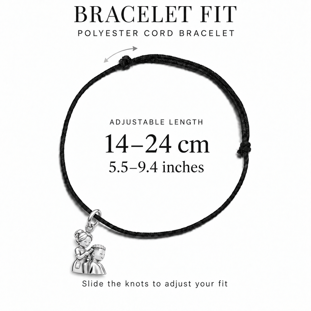 Precision Fade Charm and Polyester Cord Bracelet Set | bracelet-fit | 4bc04b057e099a63
