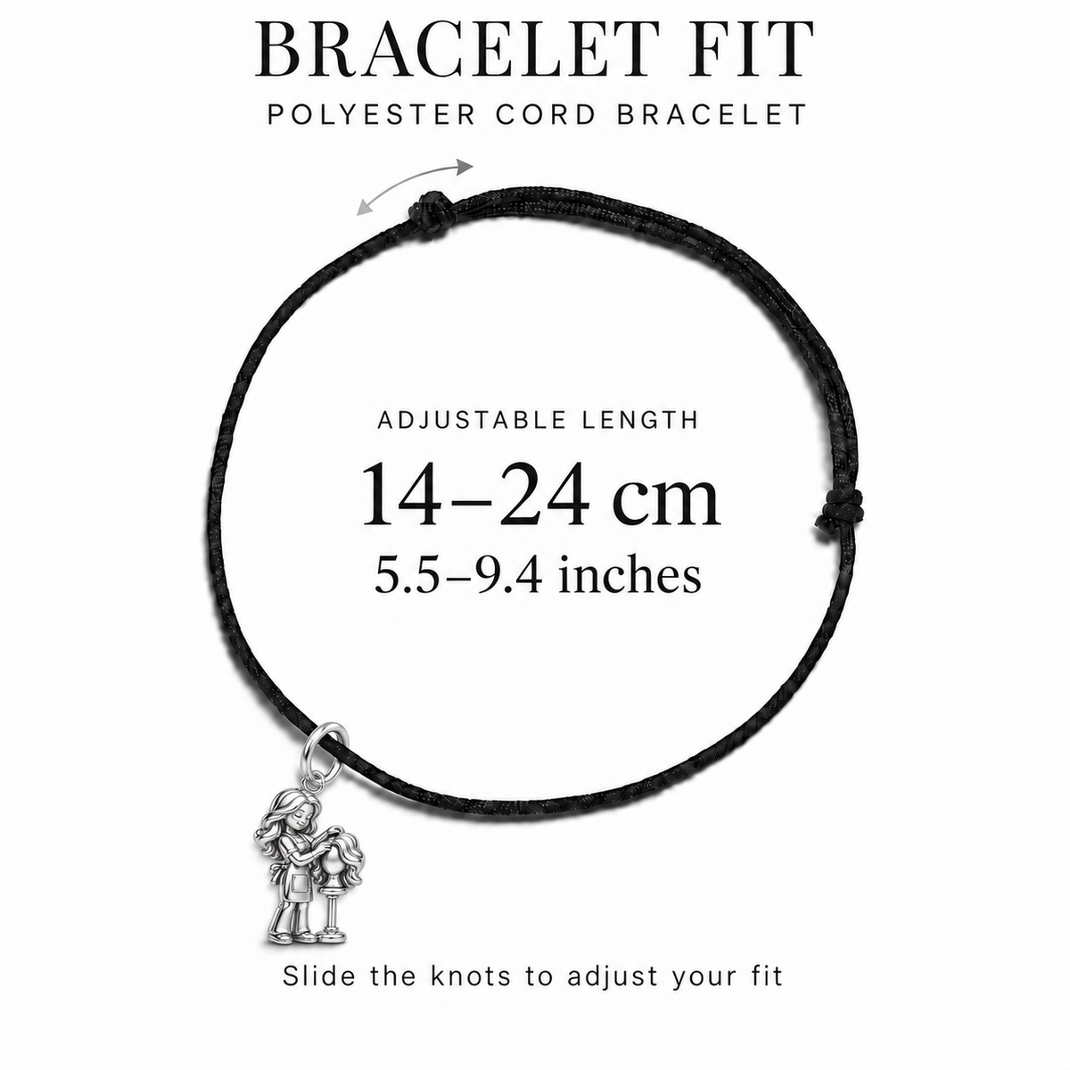 Wig Atelier Charm and Polyester Cord Bracelet Set | bracelet-fit | 85c73bb987ffd48a
