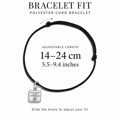 Hair Today, Gone Tomorrow Charm and Polyester Cord Bracelet Set | bracelet-fit | 67c697b242bcd9f8