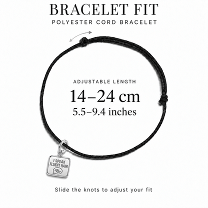 I Speak Fluent Hair Charm and Polyester Cord Bracelet Set | bracelet-fit | ebdede79af0c3551