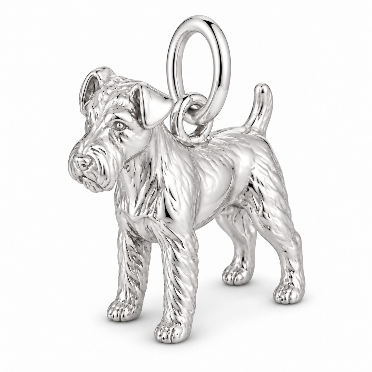 Polished silver dog charm – Welsh Terrier