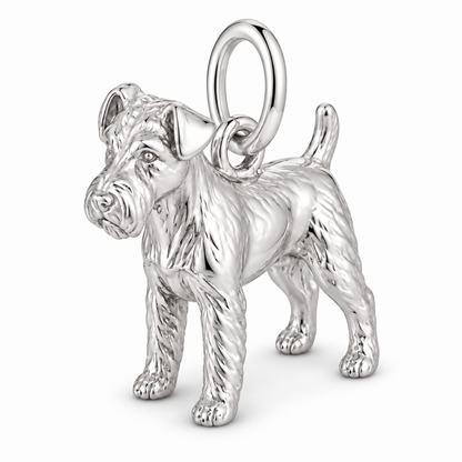 Polished silver dog charm – Welsh Terrier