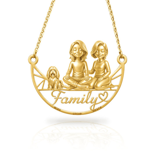 Soulyshine Havanese family and dog handcrafted necklace