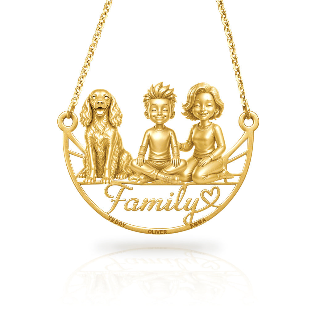 Soulyshine Irish Setter family and dog handcrafted necklace