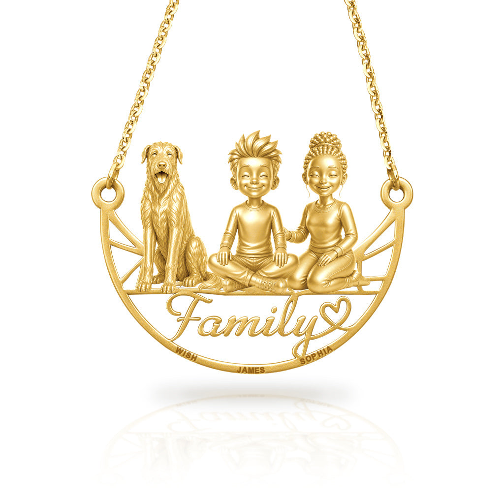 Soulyshine Irish Wolfhound family and dog handcrafted necklace