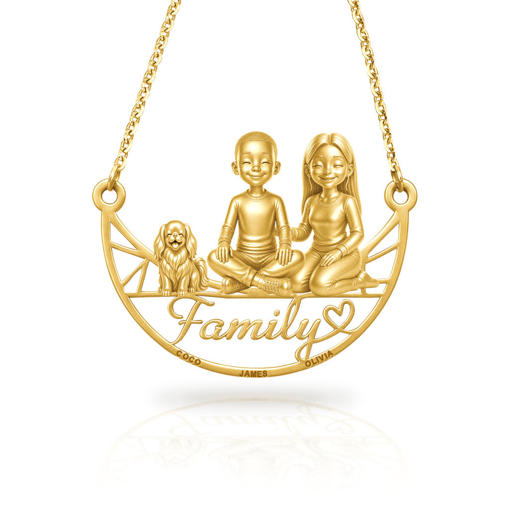 Soulyshine Japanese Chin family and dog handcrafted necklace