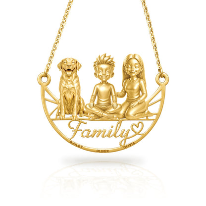 Soulyshine Labrador Retriever family and dog handcrafted necklace