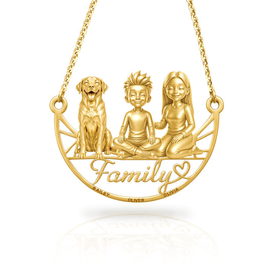 Soulyshine Labrador Retriever family and dog handcrafted necklace