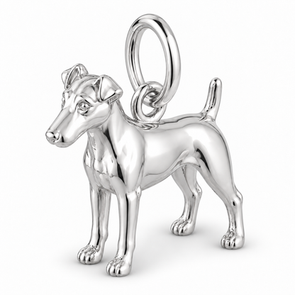 Polished silver dog charm – Fox Terrier - Smooth