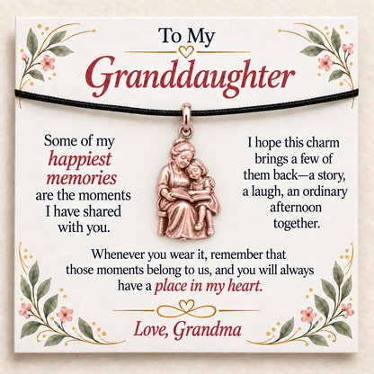 Grandma's Storytime Charm: Our Memories Stay Close — Main image, rose gold finish