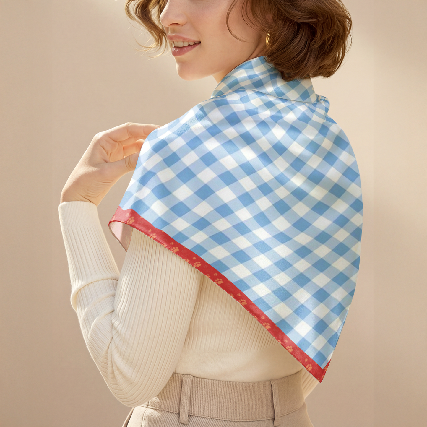 The Beloved Satin Scarf in Everyday Happy Paws