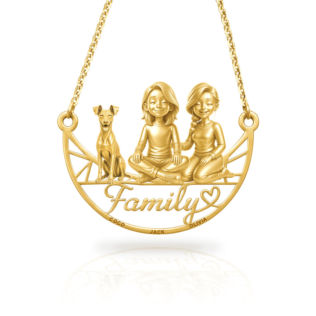 Soulyshine Manchester Terrier family and dog handcrafted necklace