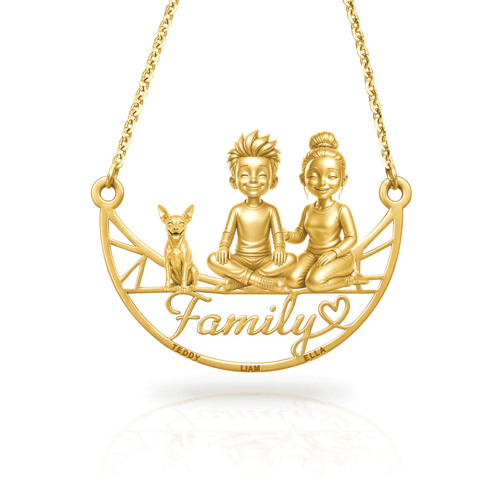 Soulyshine Miniature Pinscher family and dog handcrafted necklace