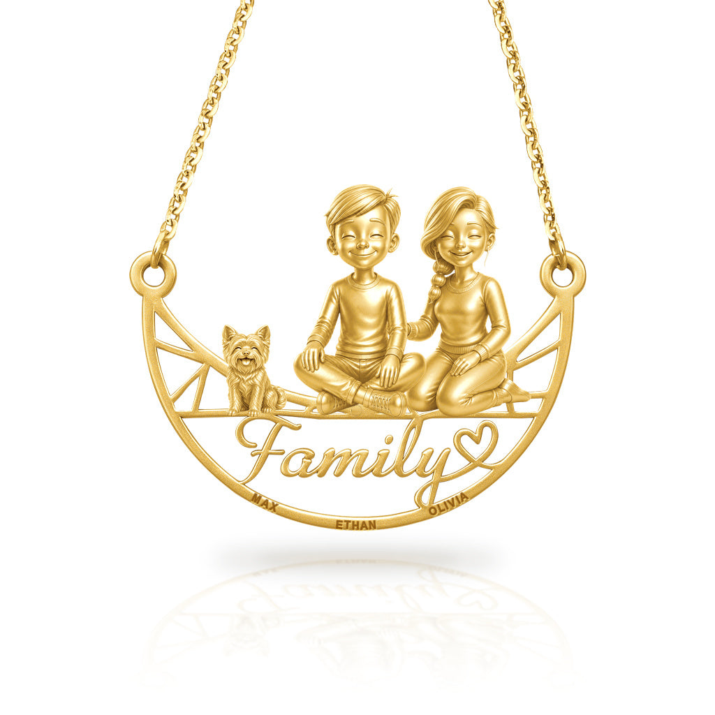 Soulyshine Morkie family and dog handcrafted necklace