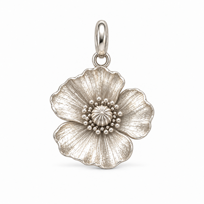 Blooming Memories — Petite Botanical Flower Charm and Polyester Cord Bracelet Set