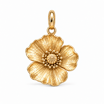 Blooming Memories — Petite Botanical Flower Charm and Polyester Cord Bracelet Set