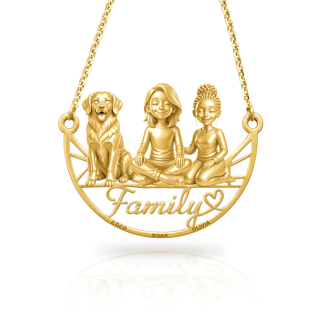 Soulyshine Nova Scotia Duck Tolling Retriever family and dog handcrafted necklace