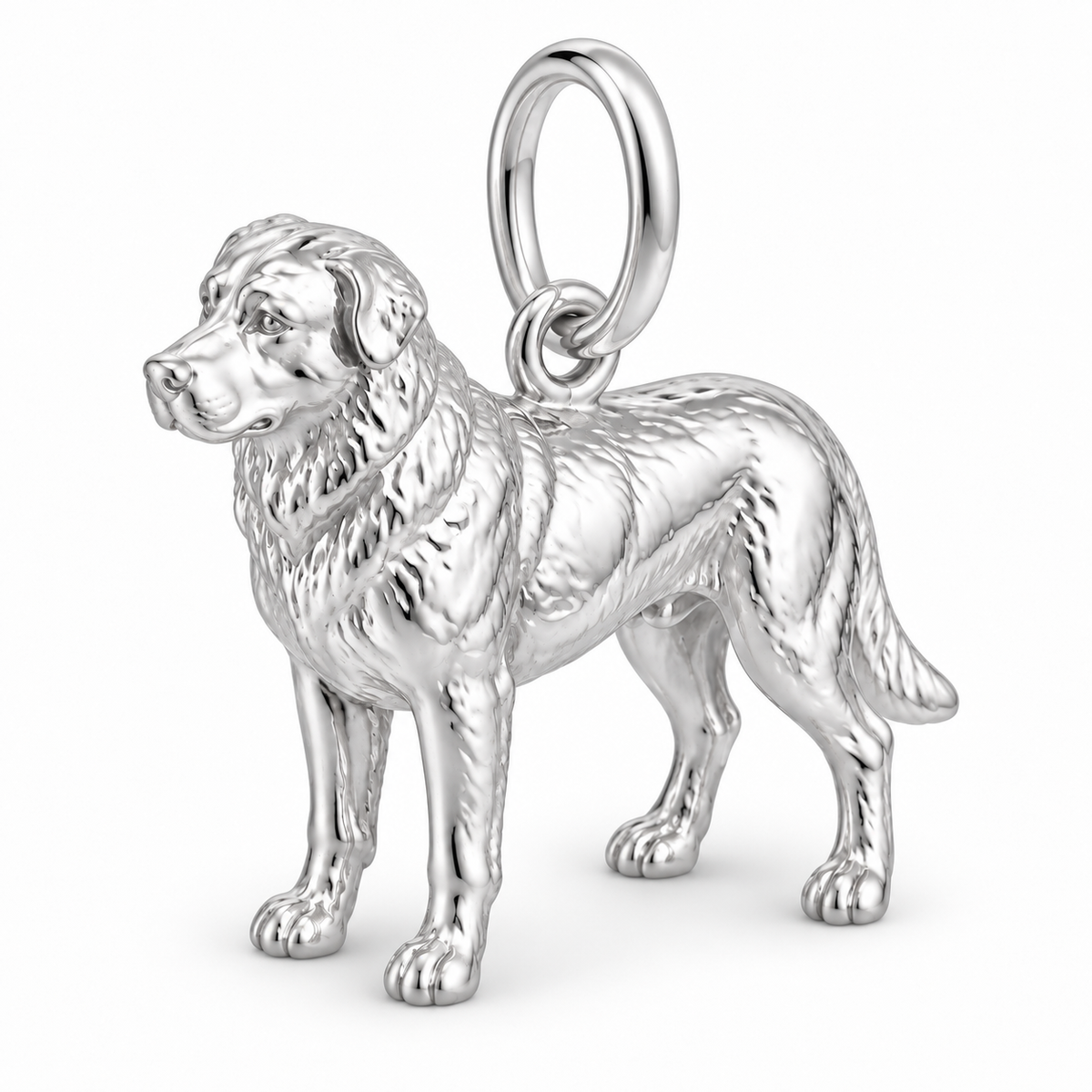 Polished silver dog charm – Anatolian Shepherd Dog