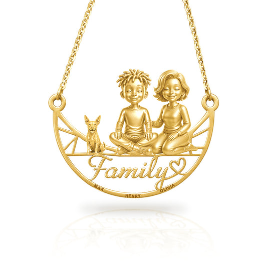 Soulyshine Portuguese Podengo Pequeno family and dog handcrafted necklace