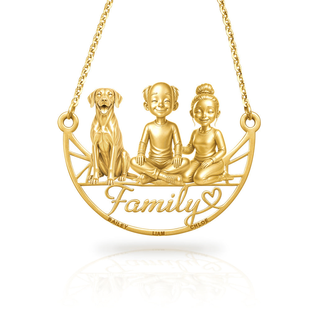 Soulyshine Rhodesian Ridgeback family and dog handcrafted necklace