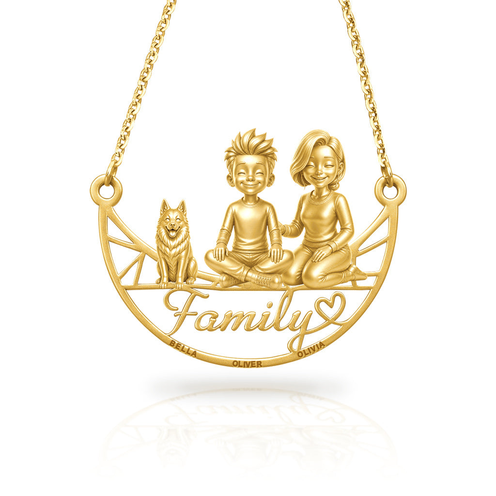 Soulyshine Schipperke family and dog handcrafted necklace
