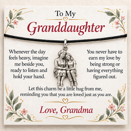 Grandma's Listening Charm: You Are Always Loved — Main image, silver finish