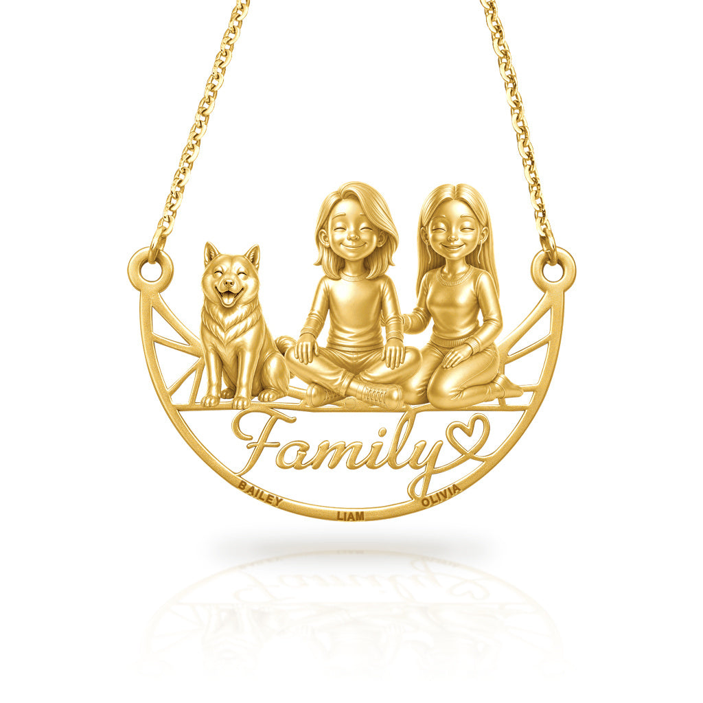 Soulyshine Shiba Inu family and dog handcrafted necklace