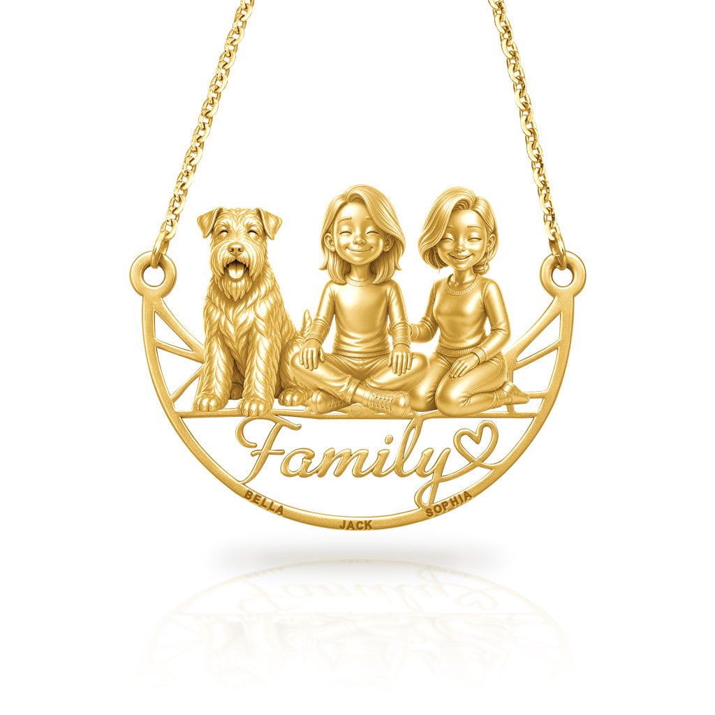 Soulyshine Soft Coated Wheaten Terrier family and dog handcrafted necklace