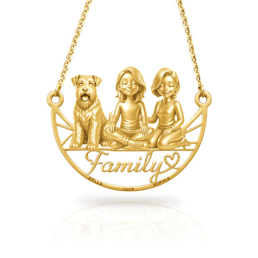 Soulyshine Soft Coated Wheaten Terrier family and dog handcrafted necklace