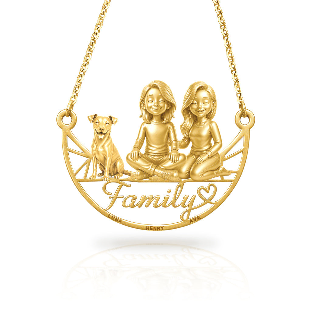 Soulyshine Swedish Farmdog family and dog handcrafted necklace