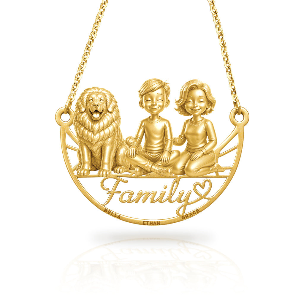 Soulyshine Tibetan Mastiff family and dog handcrafted necklace
