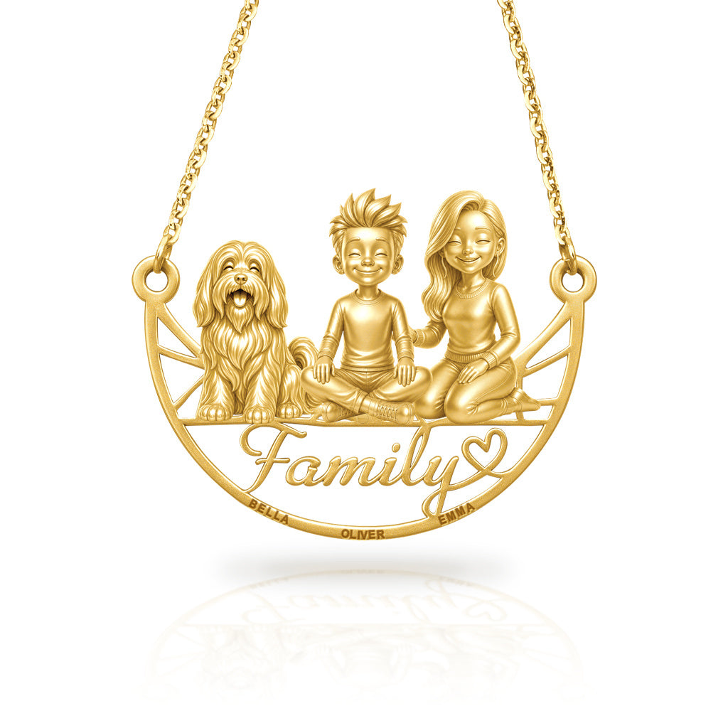 Soulyshine Tibetan Terrier family and dog handcrafted necklace