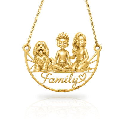 Soulyshine Tibetan Terrier family and dog handcrafted necklace