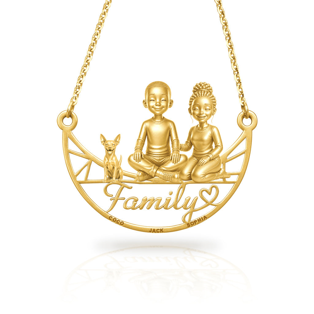 Soulyshine Toy Fox Terrier family and dog handcrafted necklace