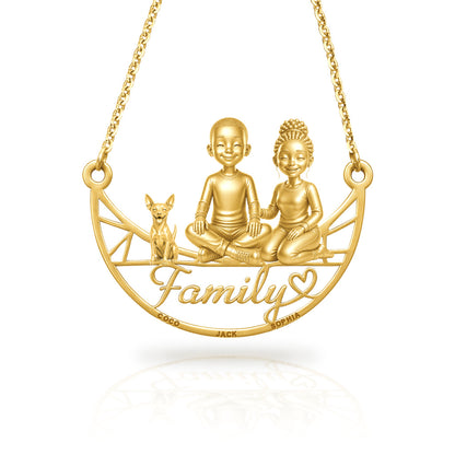 Soulyshine Toy Fox Terrier family and dog handcrafted necklace