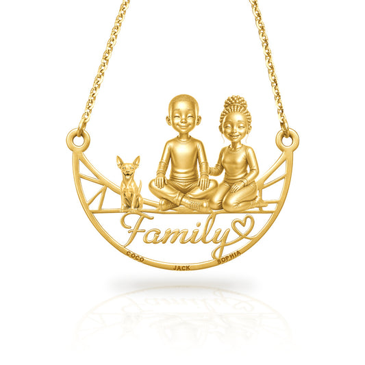 Soulyshine Toy Fox Terrier family and dog handcrafted necklace