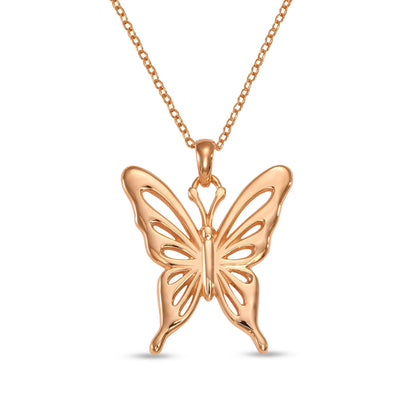 Soulyshine Wings of Grace Rosegold Vermeil Necklace