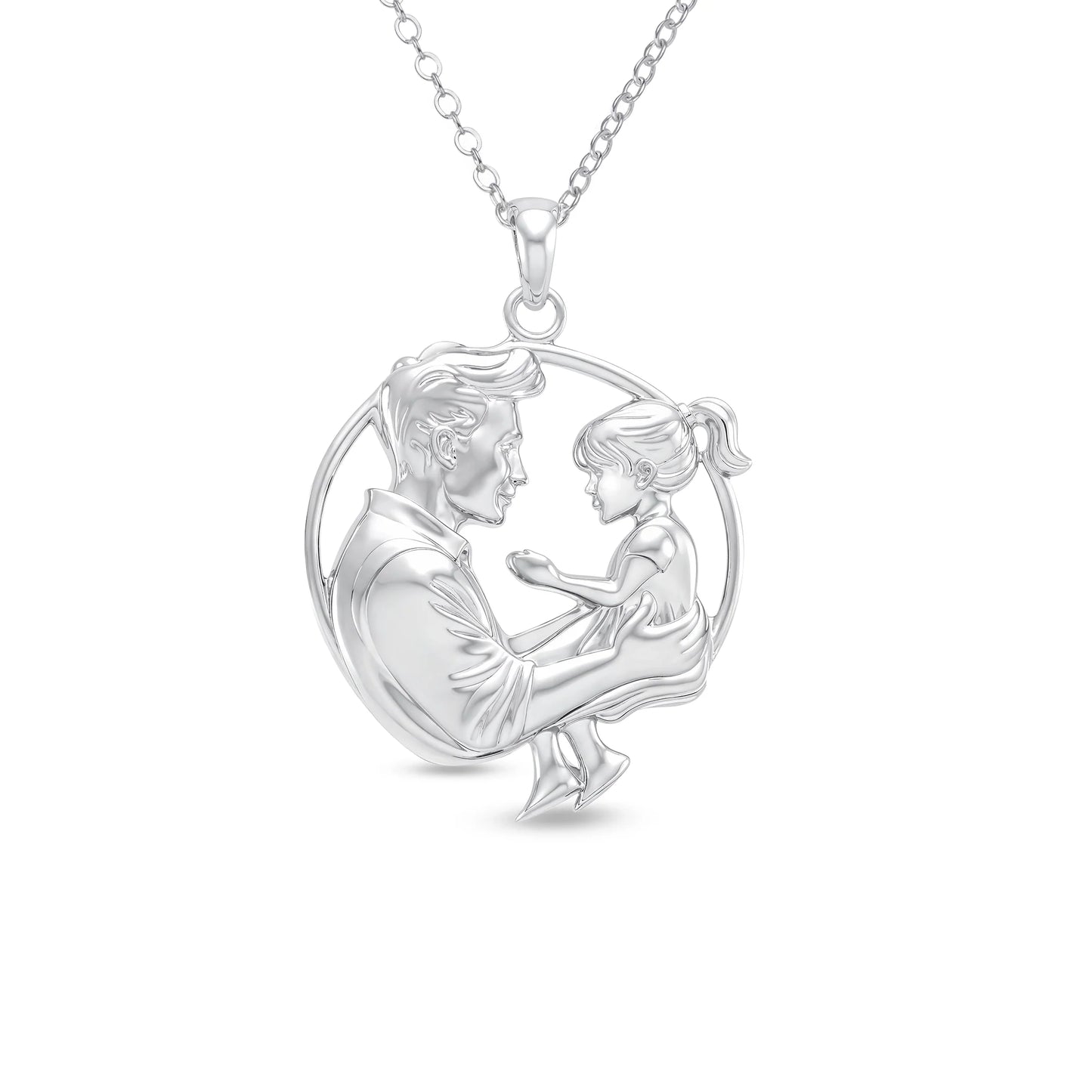 Soulyshine Daughter In Daddy’s Arms Silver Necklace