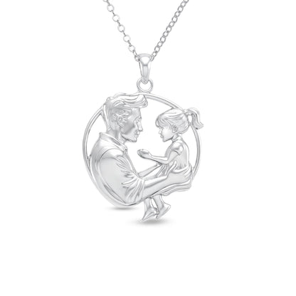 Soulyshine Daughter In Daddy’s Arms Silver Necklace